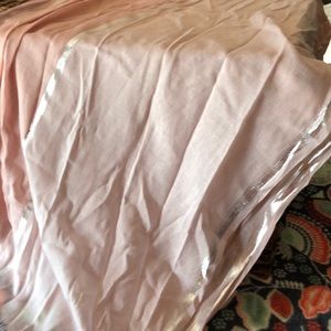 Pretty pink with silver stripes scarf